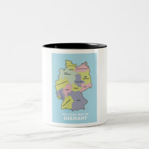 Political map of Germany Giant Coffee Mug