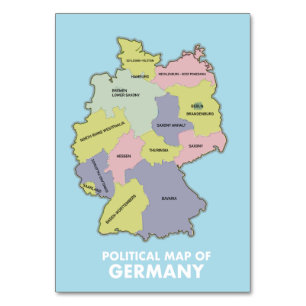 Political map of Germany Giant Coffee Mug Table Number