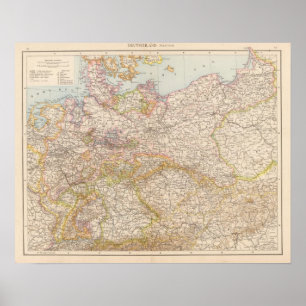 Political Map of Germany Poster