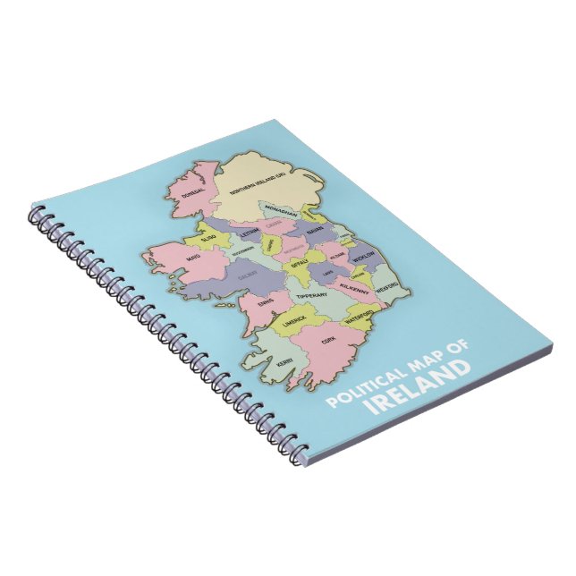Political Map Of Ireland. Notebook (Right Side)