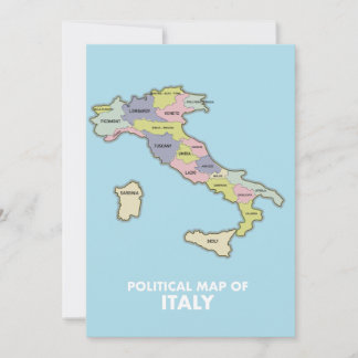 Political map of Italy Save The Date