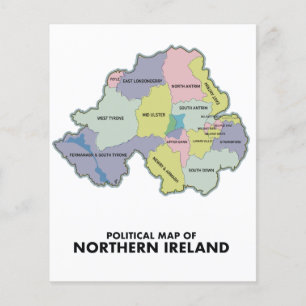 Political Map Of Northern Ireland. Flyer
