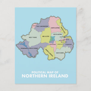 Political Map Of Northern Ireland. Flyer