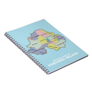 Political Map Of Northern Ireland. Notebook