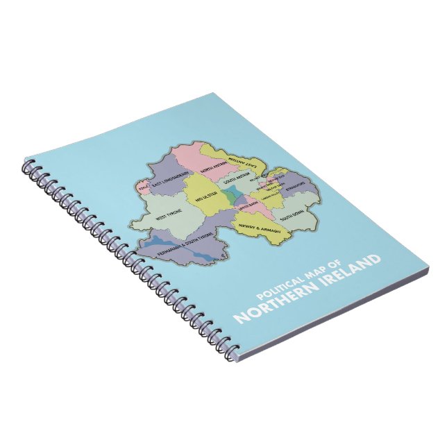 Political Map Of Northern Ireland. Notebook (Right Side)