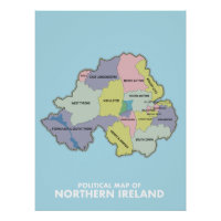 Political Map Of Northern Ireland.