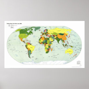 Political Map of The World - 1998 Poster
