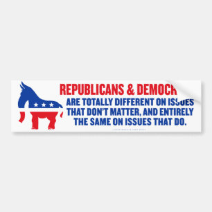 Political Parties Bumper Sticker