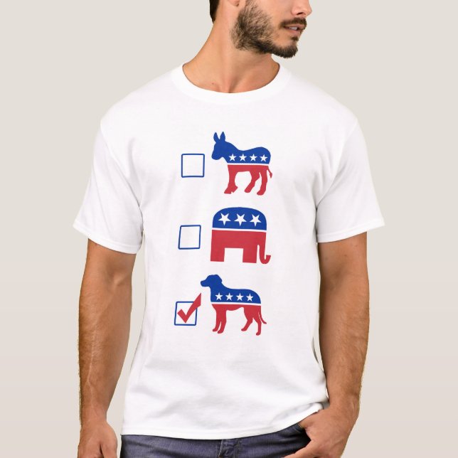 Political Pet Vote Dog T-Shirt (Front)