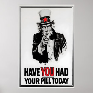 Political Poster birth control Uncle Sam Election