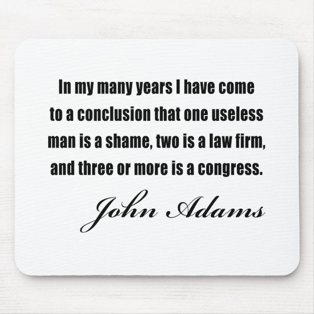 Political quotes by John Adams Mouse Mat (Front)
