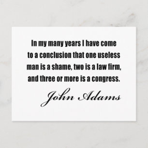 Political quotes by John Adams Postcard