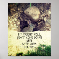 Political Rabbit Hole Bunny Photo Politics Humour