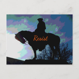 Political 'RESIST" George Washington On Horse Postcard