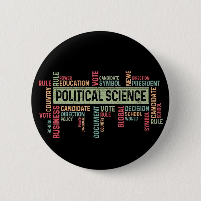 Political Science 6 Cm Round Badge (Front)