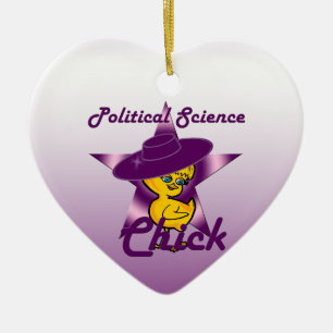 Political Science Chick #9 Ceramic Tree Decoration
