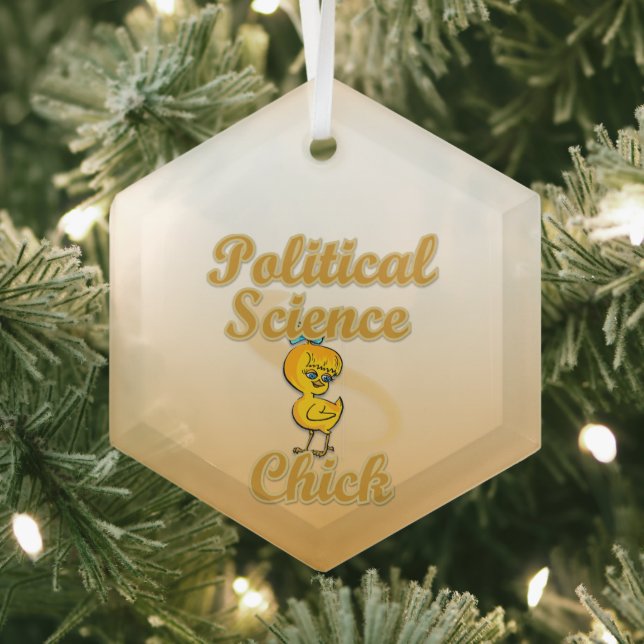 Political Science Chick Glass Tree Decoration (Insitu)