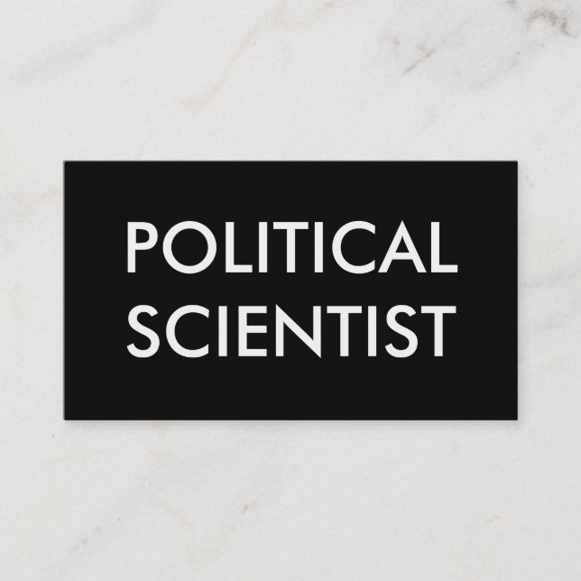 political scientist business card (Front)