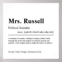 Political Scientist Personalised Gift