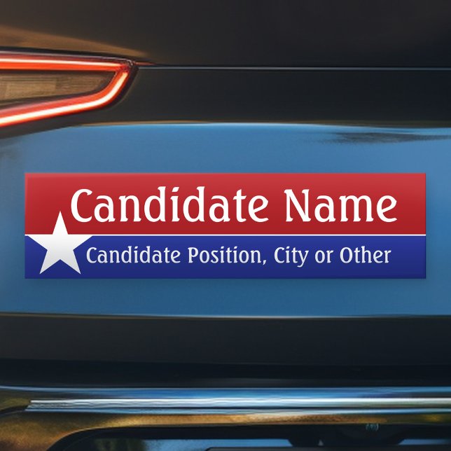 Political Theme - Customize This Bumper Sticker! Bumper Sticker (Create Your Own Bumper Sticker - Great for any election)