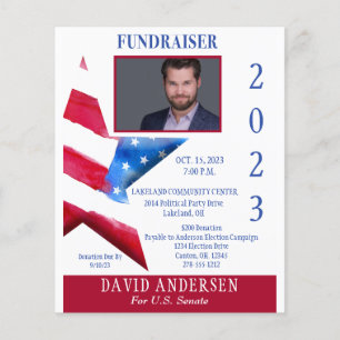 Political Town Hall Fundraiser  W/Photo Flyer