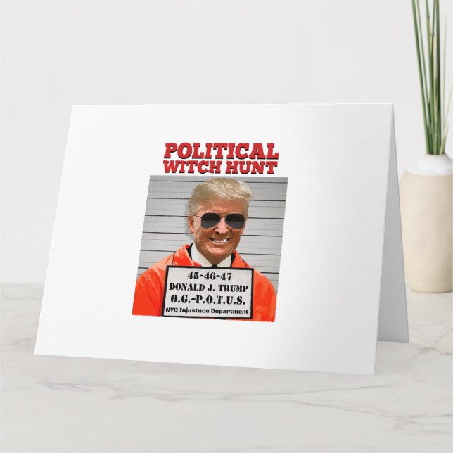 Political Witch Hunt of Donald Trump  Card (Front)