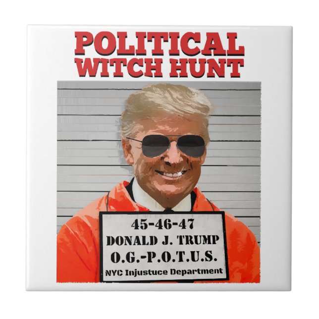 Political Witch Hunt of Donald Trump  Tile (Front)
