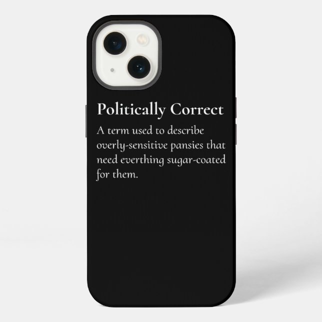 Politically Correct Definition Offensive Print iPhone Case (Back)