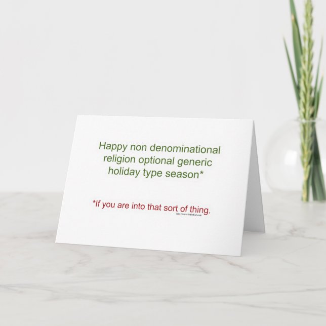 Politically Correct Holiday Card (Front)