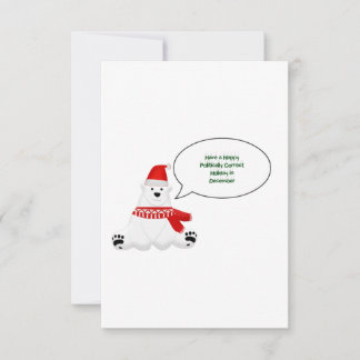 Politically Correct Holiday Thank You Card