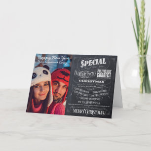Politically Correct Incorrect Chalkboard Christmas Holiday Card