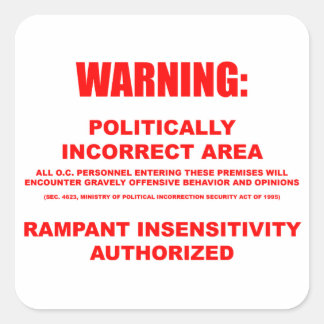 Politically Incorrect Area Sticker