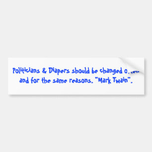 Politicians & Diapers Bumper Sticker