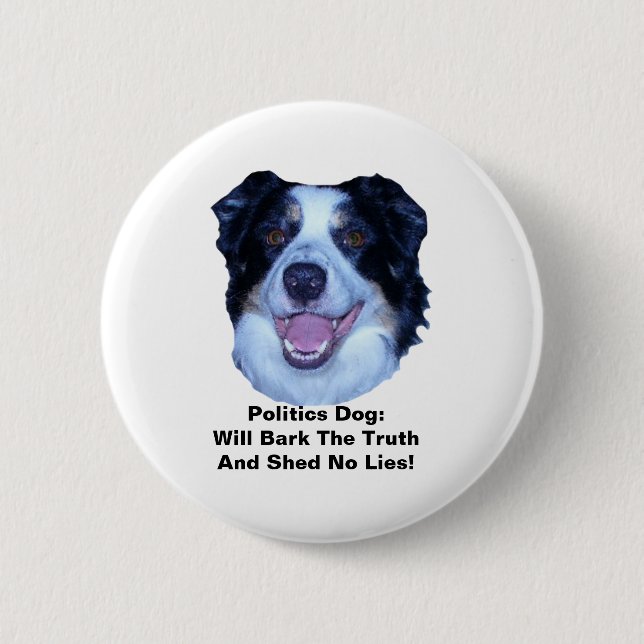 Politics Border Collie Truth Round Button (Front)