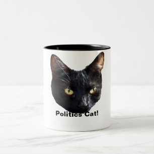 Politics Cat No Rats Will Be In Office Two-Tone Coffee Mug