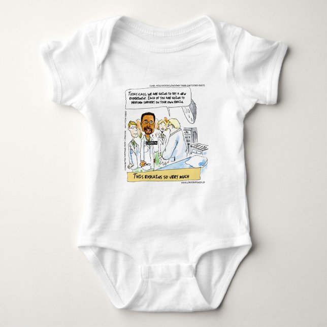 Politics: Does It Take Brain Surgery? Baby Bodysuit (Front)