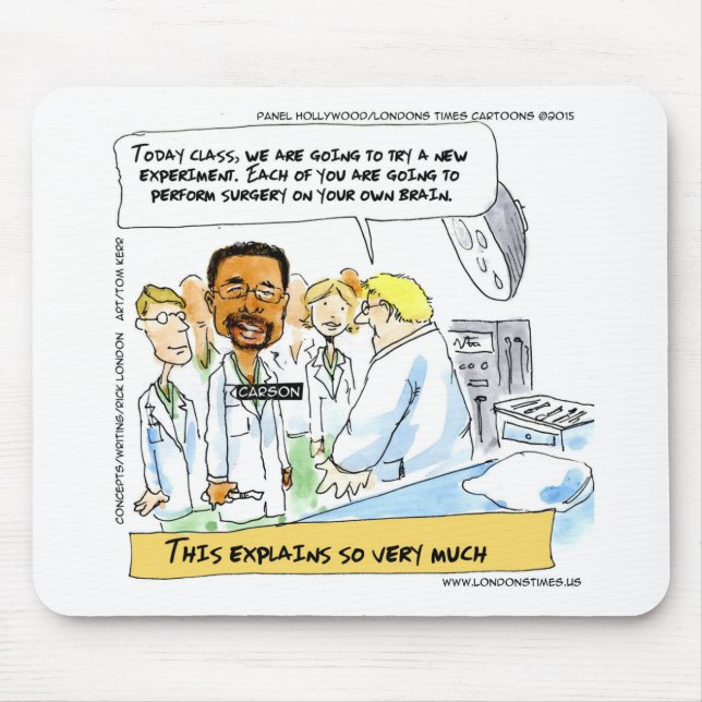 Politics: Does It Take Brain Surgery? Mouse Mat (Front)