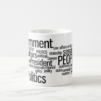Politics, government, word cloud Mug