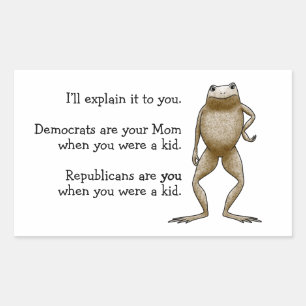 Politics In Simple Terms Rectangular Sticker