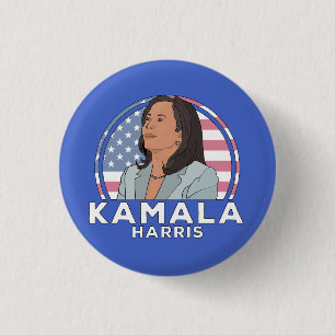 Politics Kamala Harris 3 Cm Round Badge