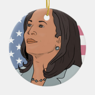 Politics Kamala Harris Ceramic Tree Decoration