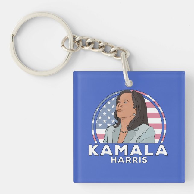 Politics Kamala Harris Key Ring (Front)