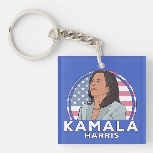 Politics Kamala Harris Key Ring (Front)