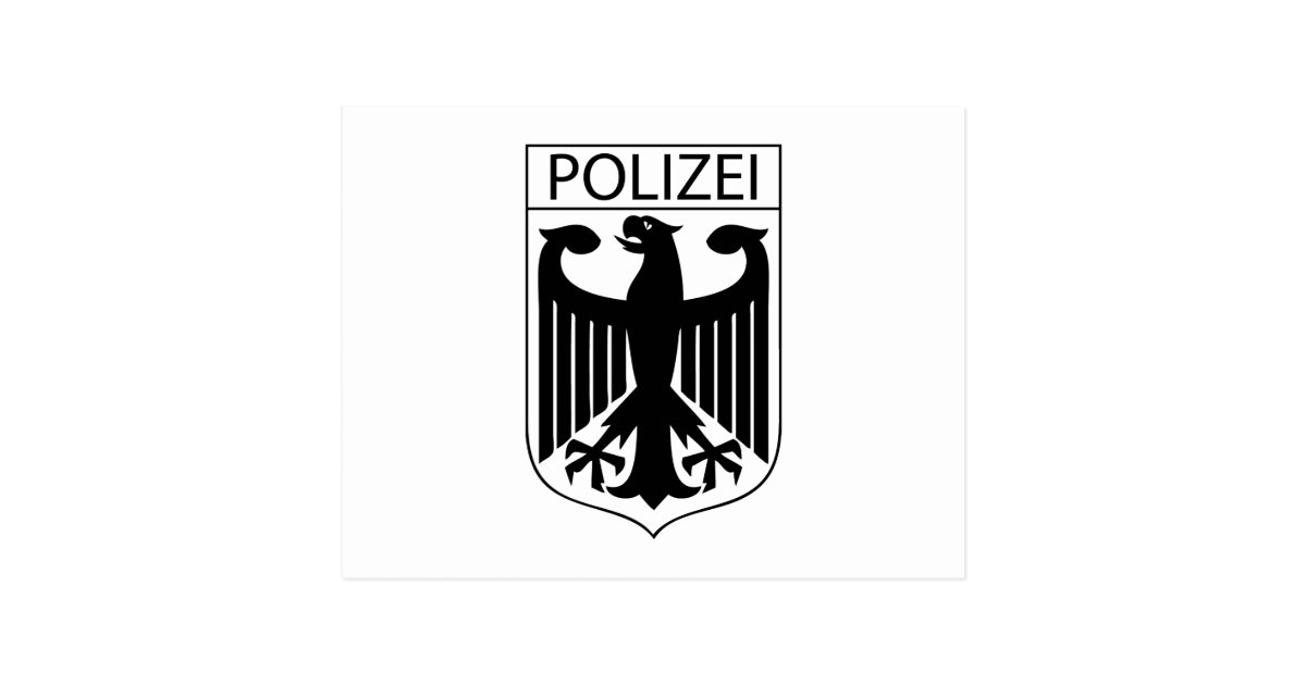 POLIZEI - German Police Symbol Gifts Postcard | Zazzle.co.uk