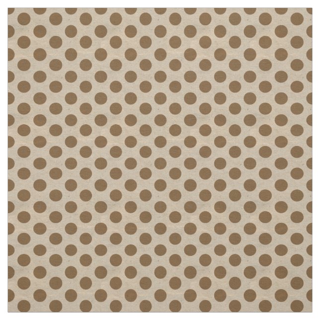 Polk Dots Brown on Tan Fabric (Swatch)