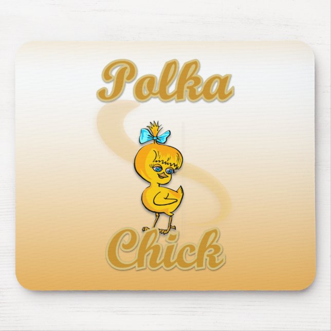 Polka Chick Mouse Mat (Front)
