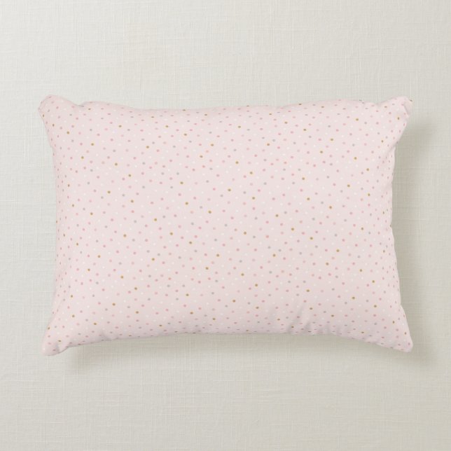 Polka Confetti Pattern Decorative Cushion (Front)