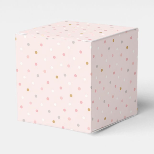 Polka Confetti Pattern Favour Box (Front Side)