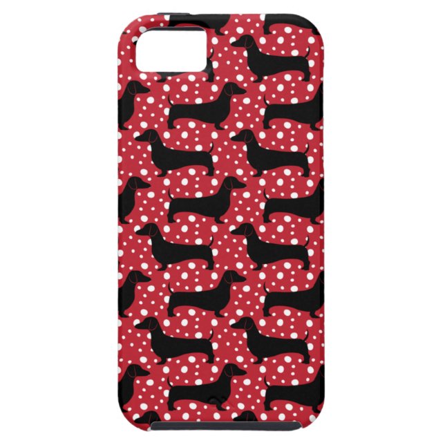 Polka Dachsund Case-Mate iPhone Case (Back)