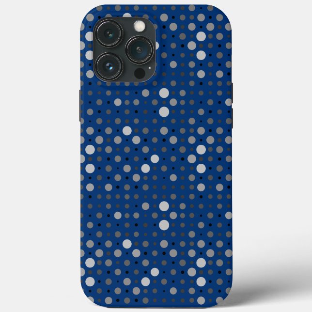Polka Dot 01.Grey Blue BG Case-Mate iPhone Case (Back)
